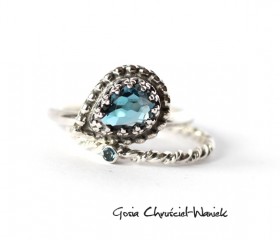 Duet – London Blue Topaz z kulkami