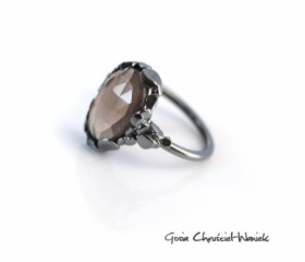 Pierścionek koktajlowy „Smoky Quartz”