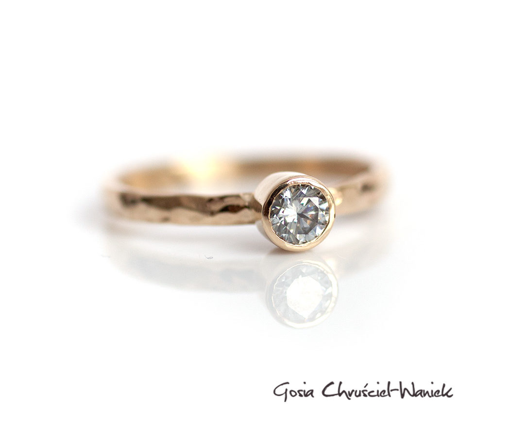 Moissanite & gold