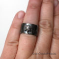 Srebrny pierścionek z meteorytem