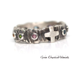 Obrączka różaniec z kolekcji Kora