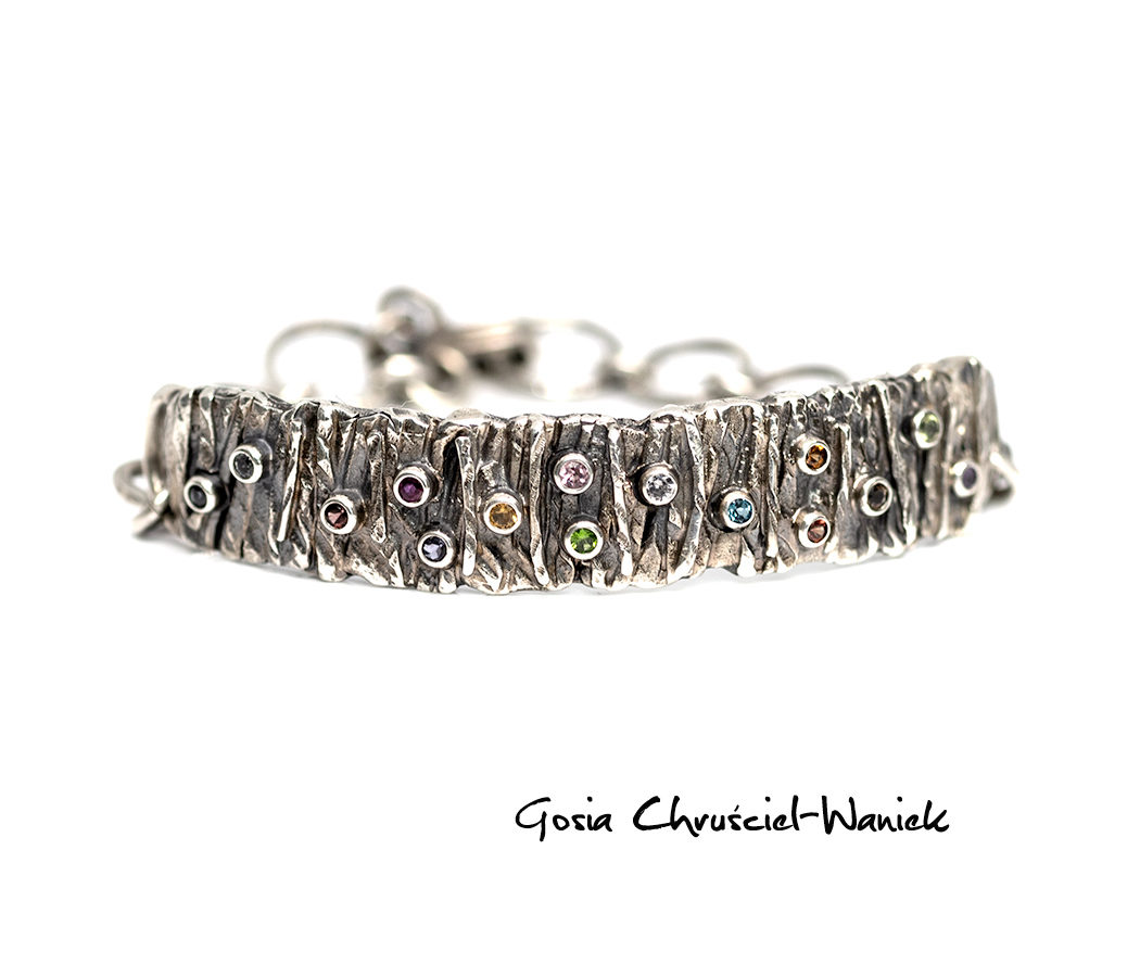 Srebrna bransoleta Kora