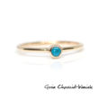 Złoty pierścionek z turkusem