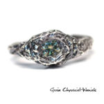 Surowy sygnet z moissanitem