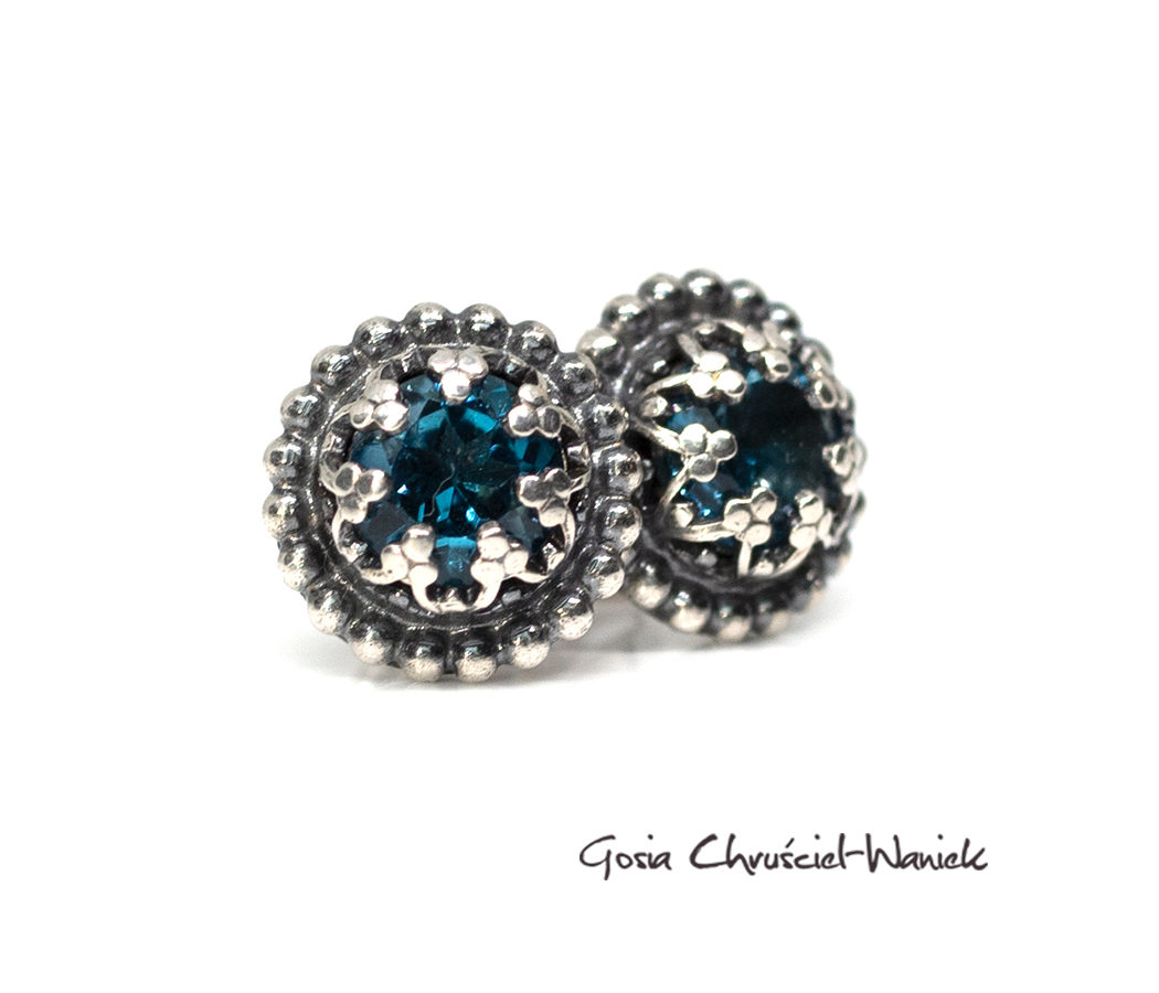 Kolczyki z topazami London Blue