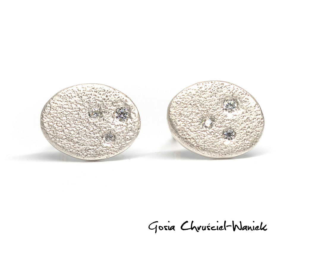 Srebrne kolczyki sztyfty