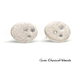 Kolczyki Minimal I z moissanitami