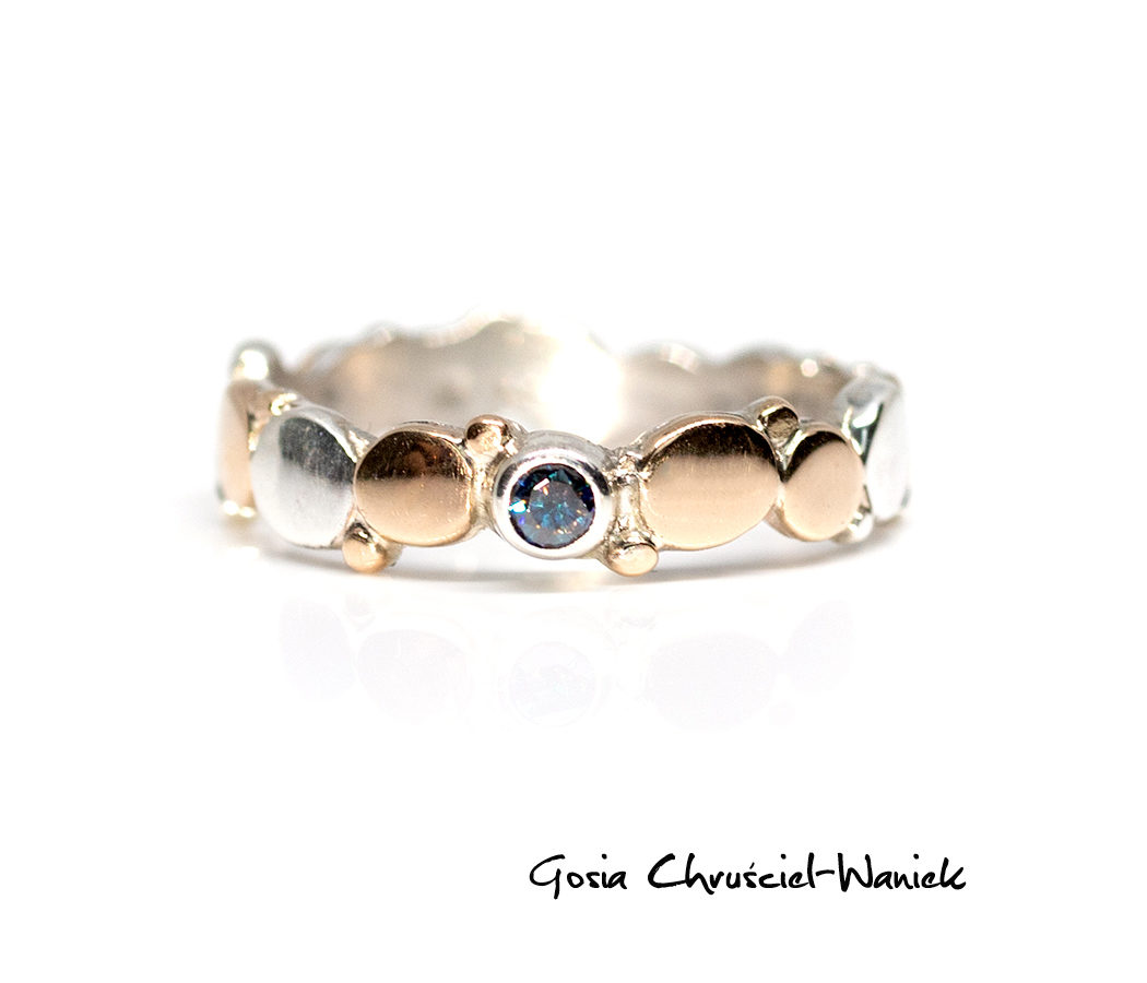 Obrączka Paths z moissanitem