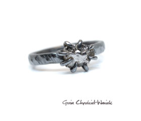 Meteoryt Campo del Cielo w oksydowanym srebrze