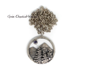 Naszyjnik z górami i z iolitem