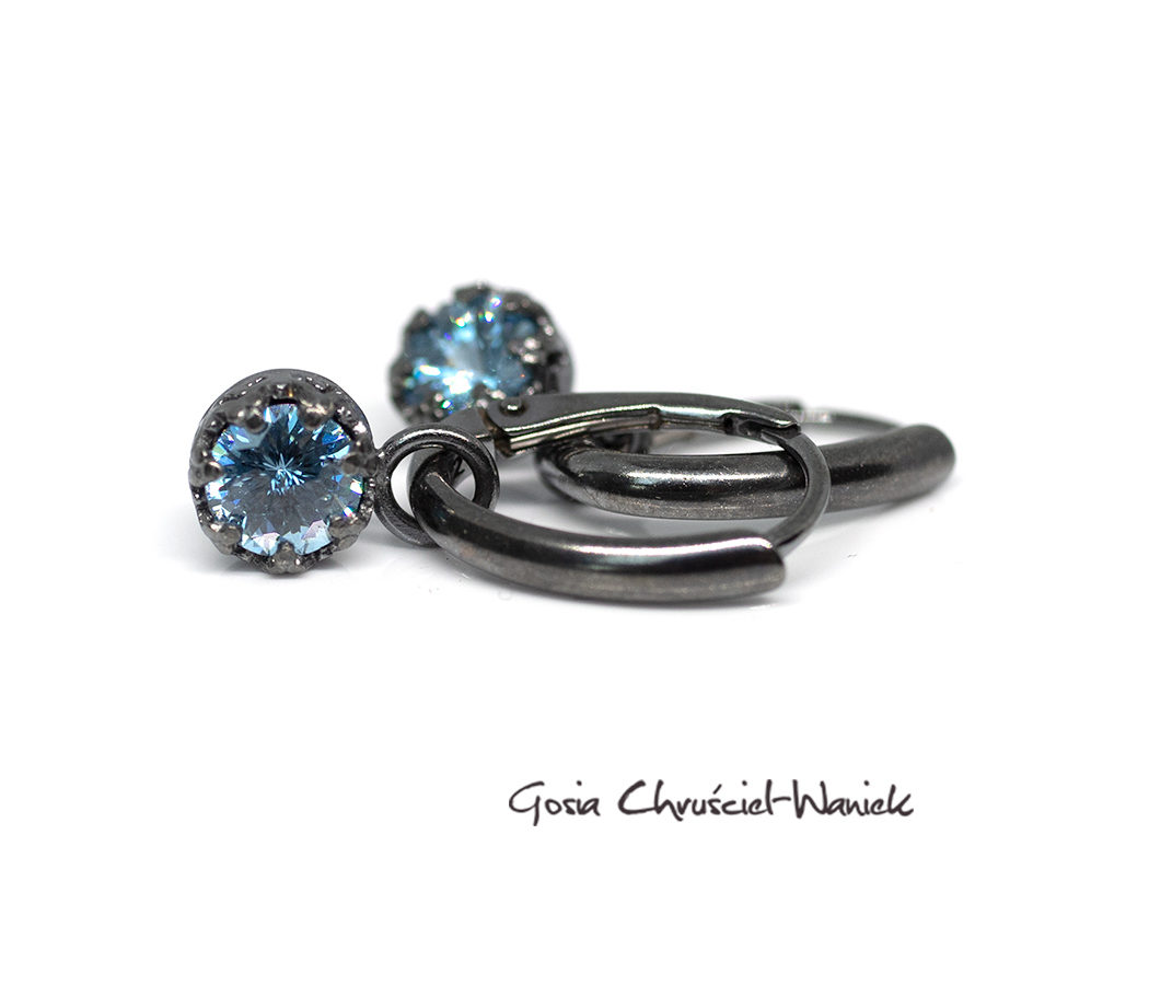 Kolczyki z pięknymi kamieniami o niezwykłym szlifie