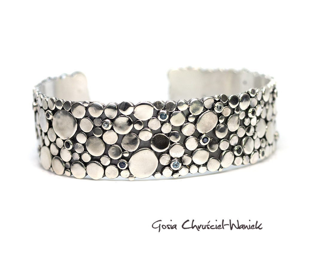 Bransoleta Paths z topazami i szafirami