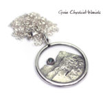 Naszyjnik z górami i zmieniającym kolor aleksandrytem